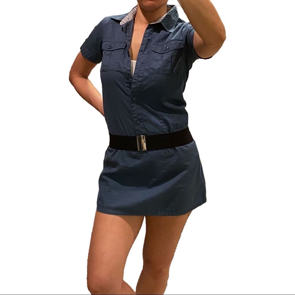 Rusty Blue short Sleeve Dress